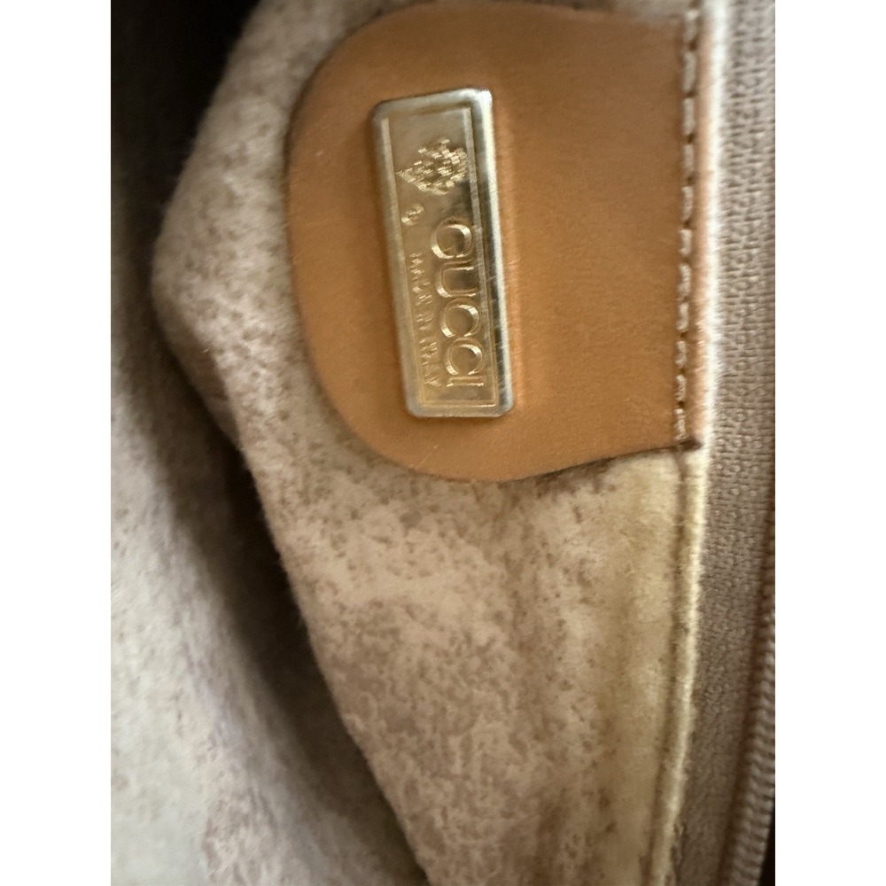 GUCCI Micro GG Supreme Shoulder Bag PVC Beige Gold 007 87 0018 Auth ki4930 - Picture 5 of 16